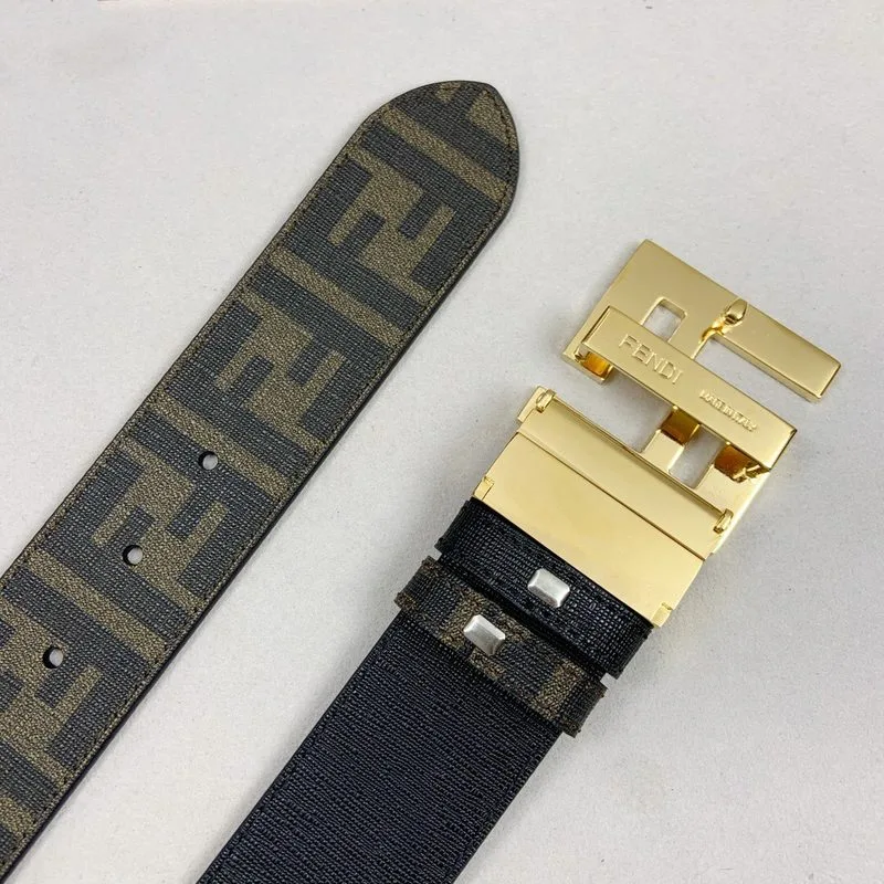 Fendi Belt With Double F Buckle Brown - Image 3