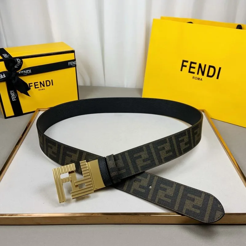 Alternative view of Fendi Belt With Double F Buckle Brown