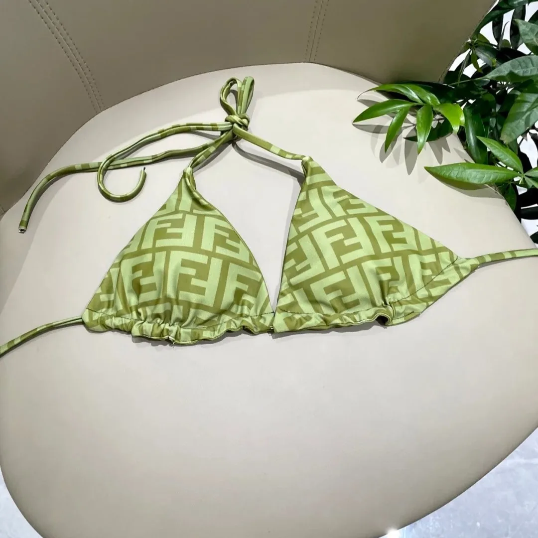 Fendi FF Monogram Bikini Olive Green - Image 9