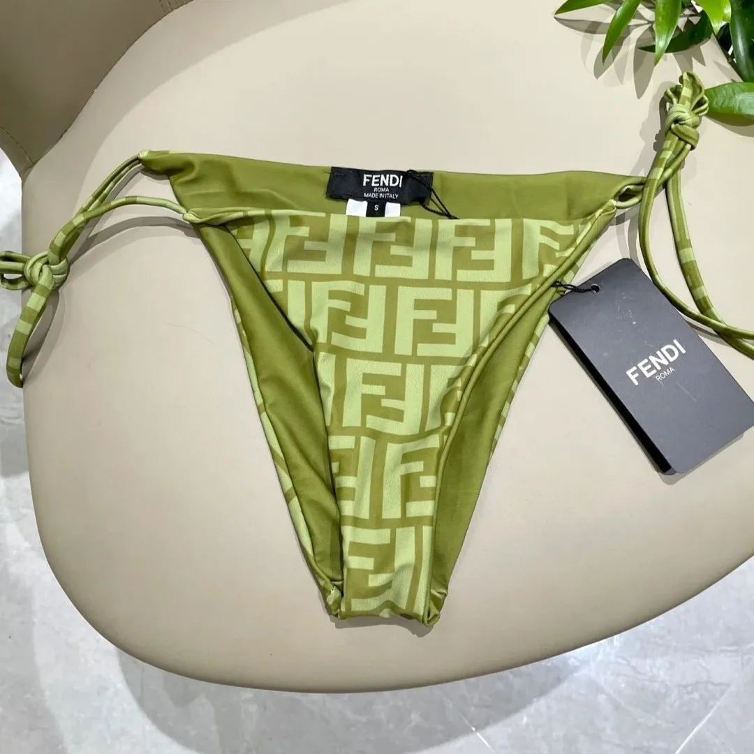Fendi FF Monogram Bikini Olive Green - Image 11