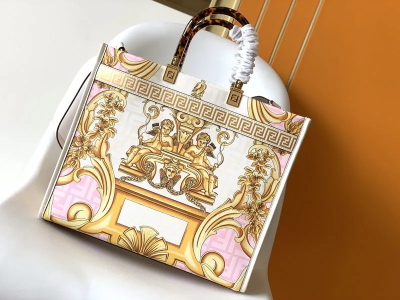 Alternative view of Fendi Fendace Sunshine Tote Bag White /