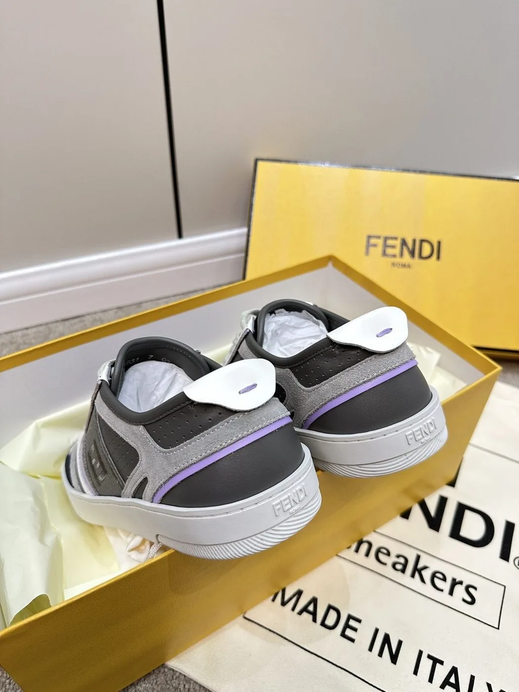 Fendi Lace-Up Sneakers Black - Image 5
