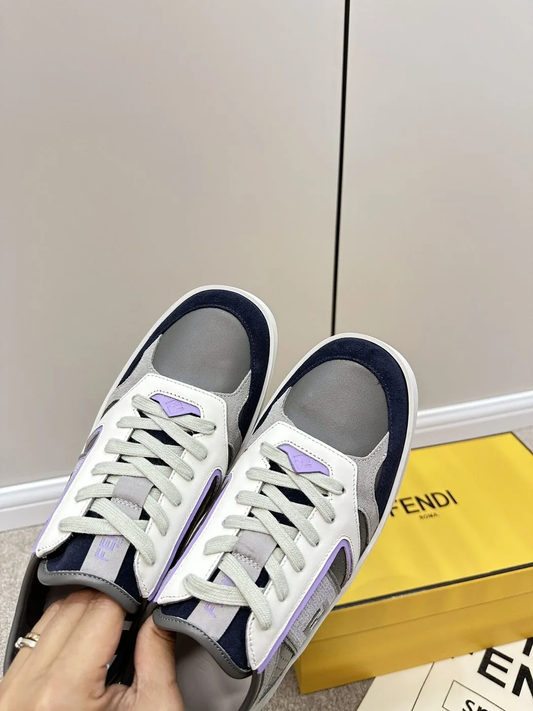 Fendi Lace-Up Sneakers Black - Image 4