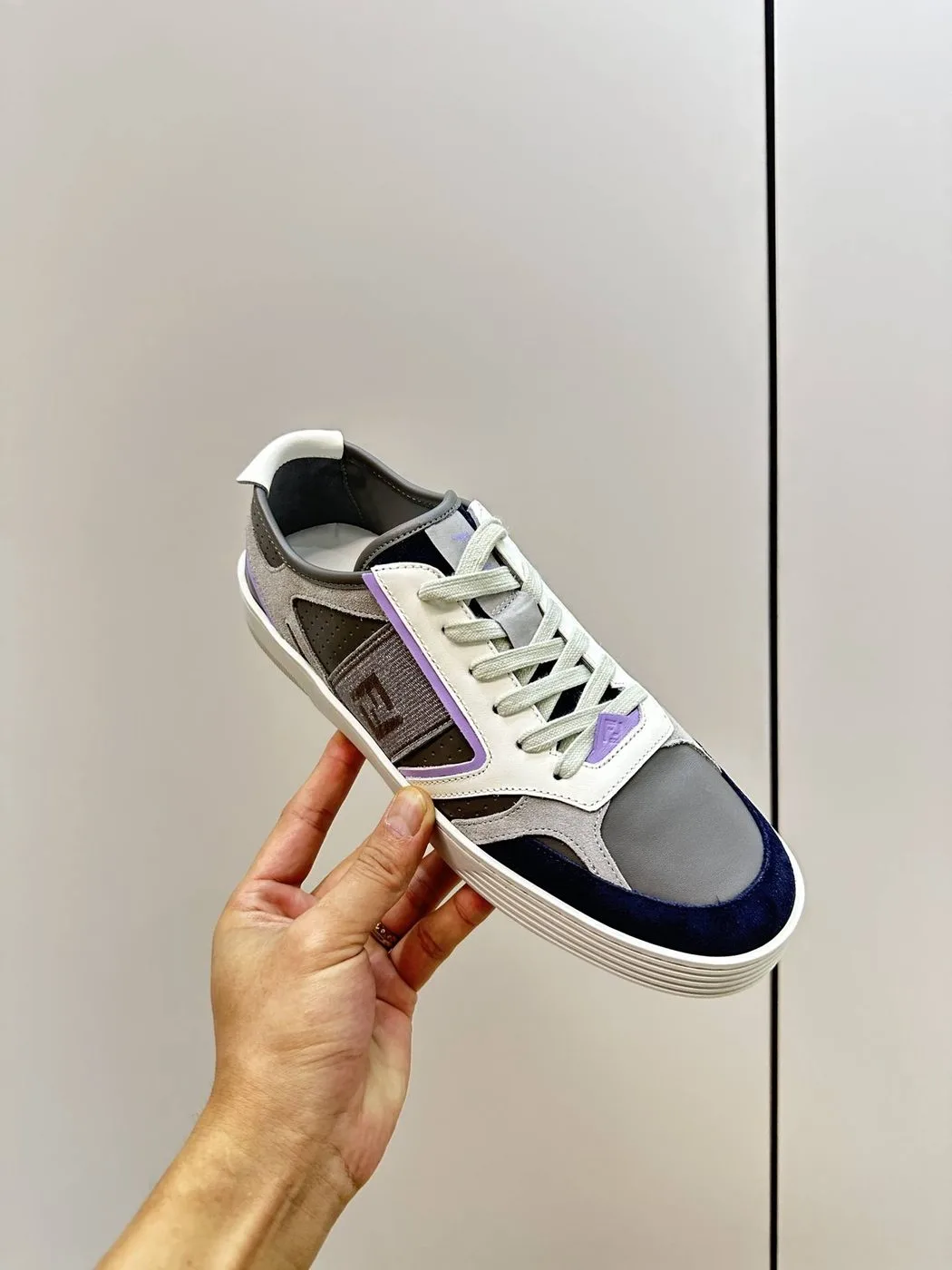 Alternative view of Fendi Lace-Up Sneakers Black