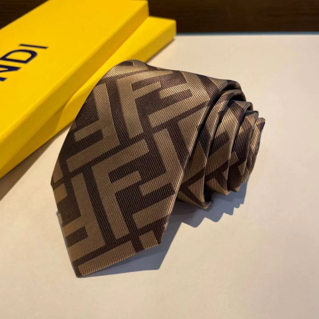Alternative view of Fendi Tie Silk Necktie Brown FXC023A003F13D6