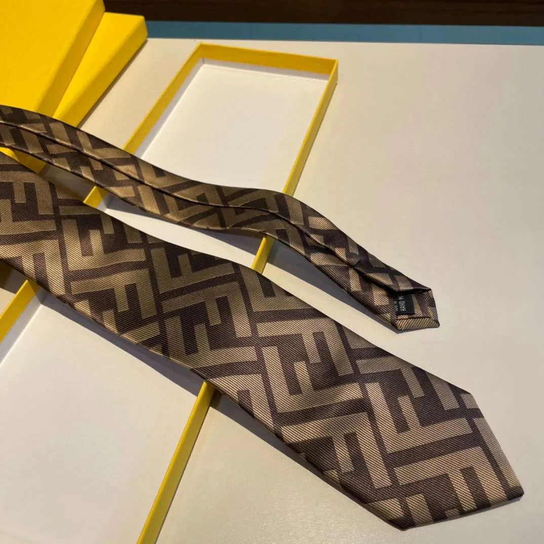 Fendi Tie Silk Necktie Brown FXC023A003F13D6 - Image 9
