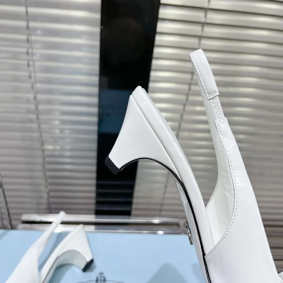 Alternative view of Prada Frill Slingback Pumps White