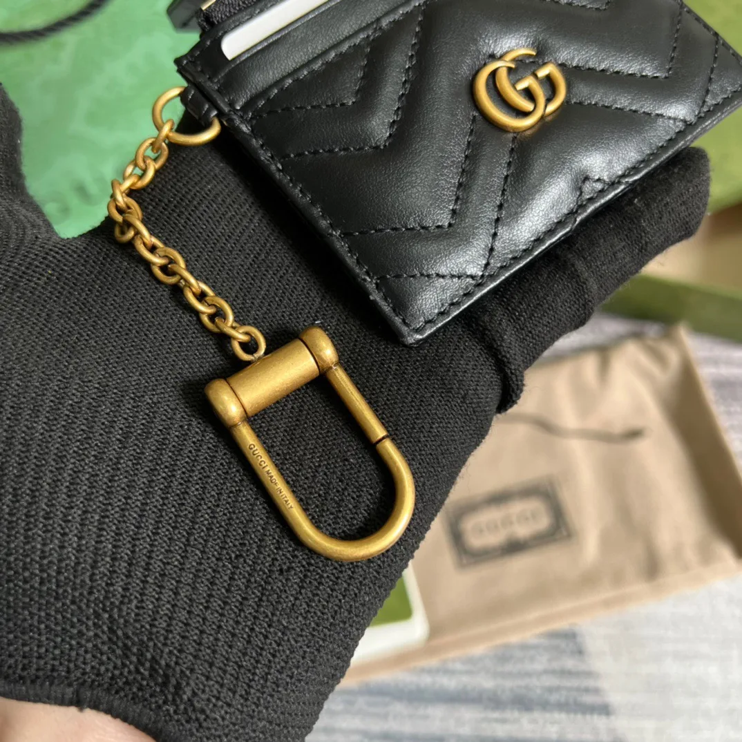 Gucci GG Marmont Keychain Wallet Black DTDHT 1000 / - Image 4