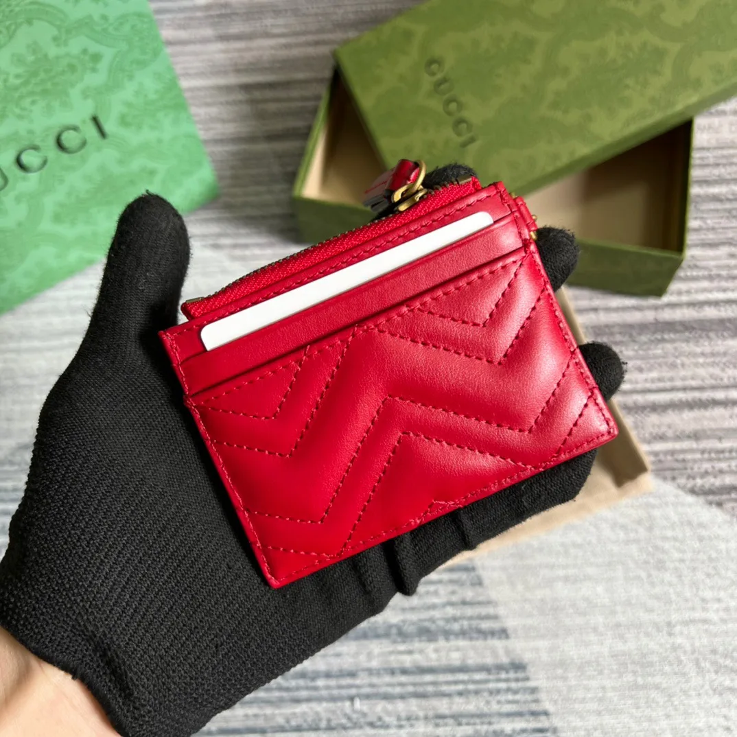 Gucci GG Marmont Keychain Wallet Red / - Image 3