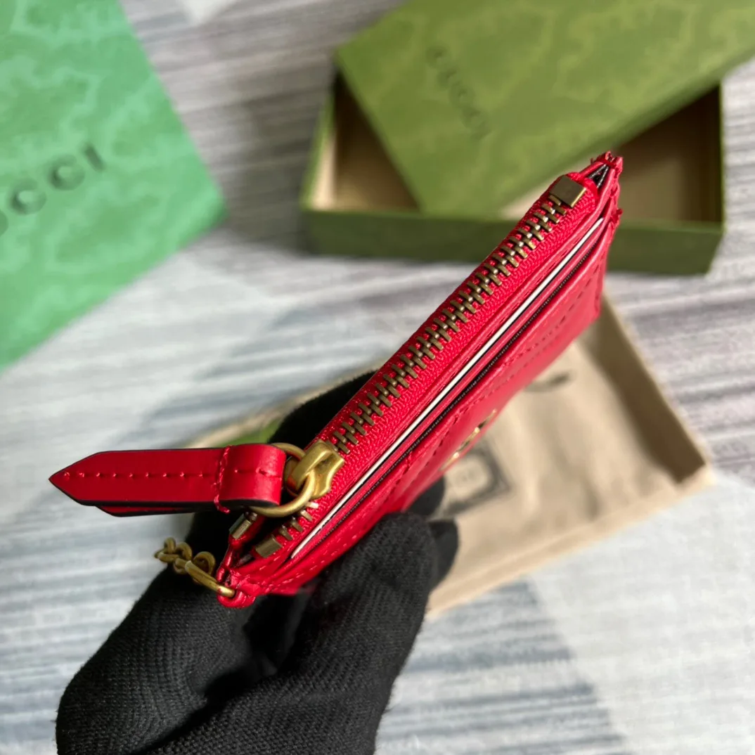 Gucci GG Marmont Keychain Wallet Red / - Image 7