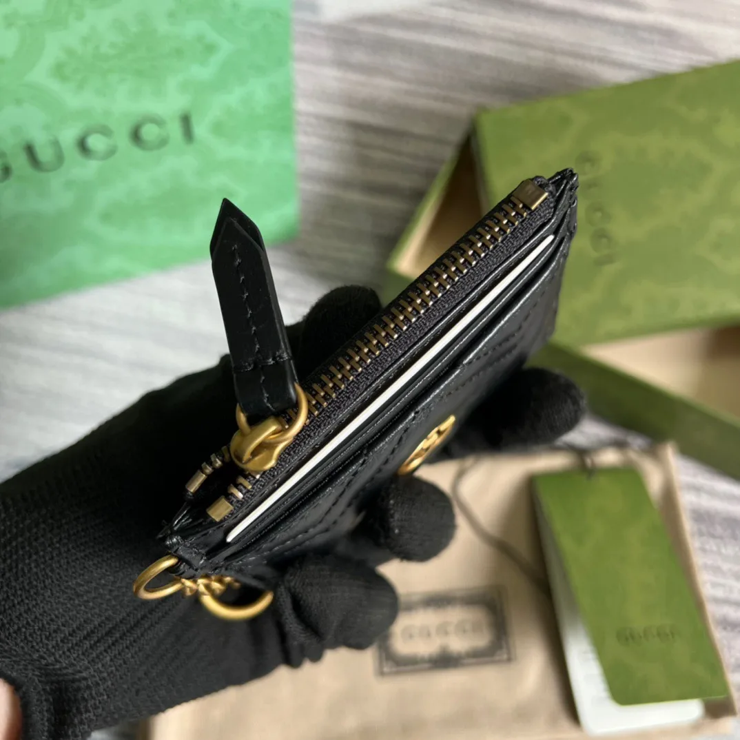 Gucci GG Marmont Keychain Wallet Black DTDHT 1000 / - Image 9