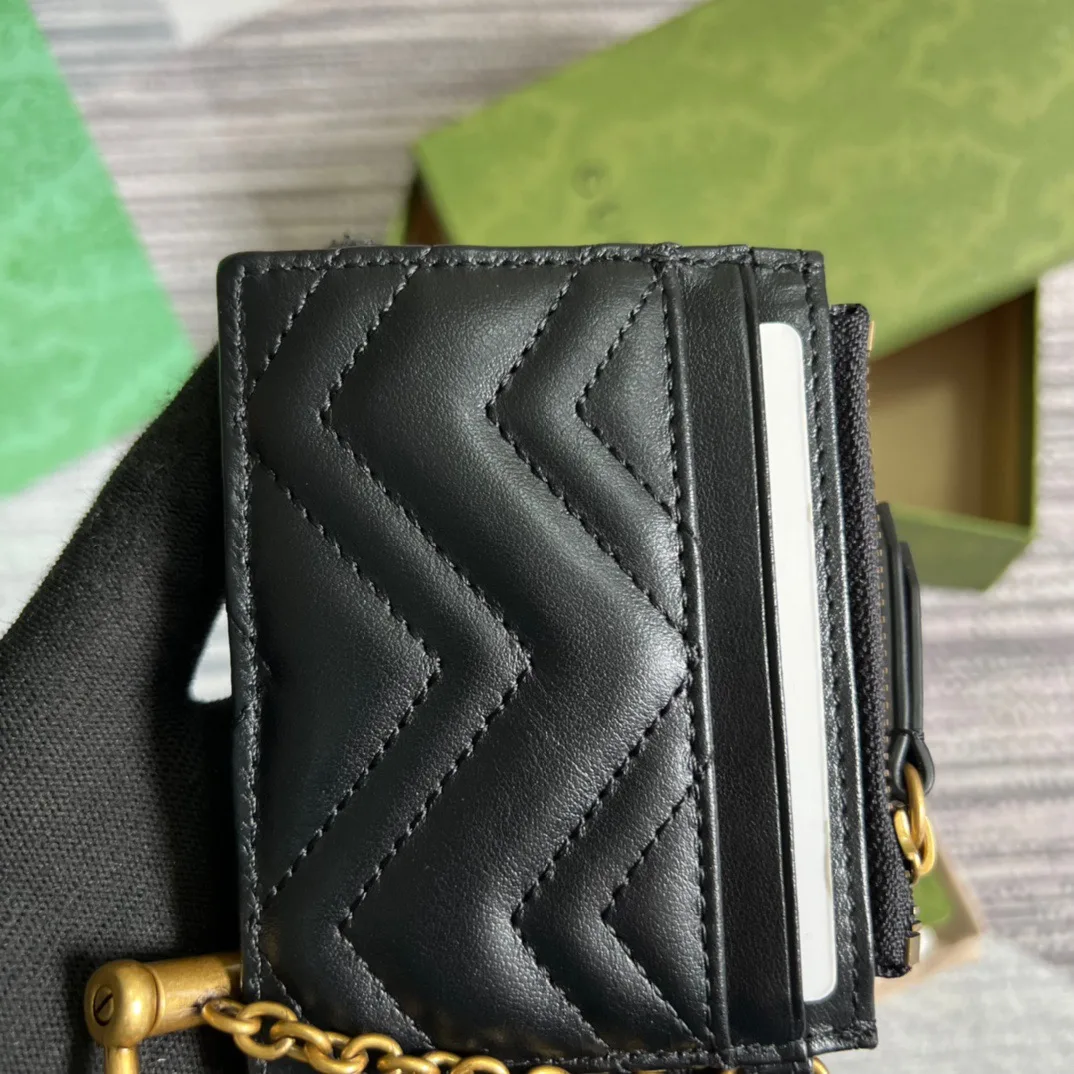 Gucci GG Marmont Keychain Wallet Black DTDHT 1000 / - Image 10