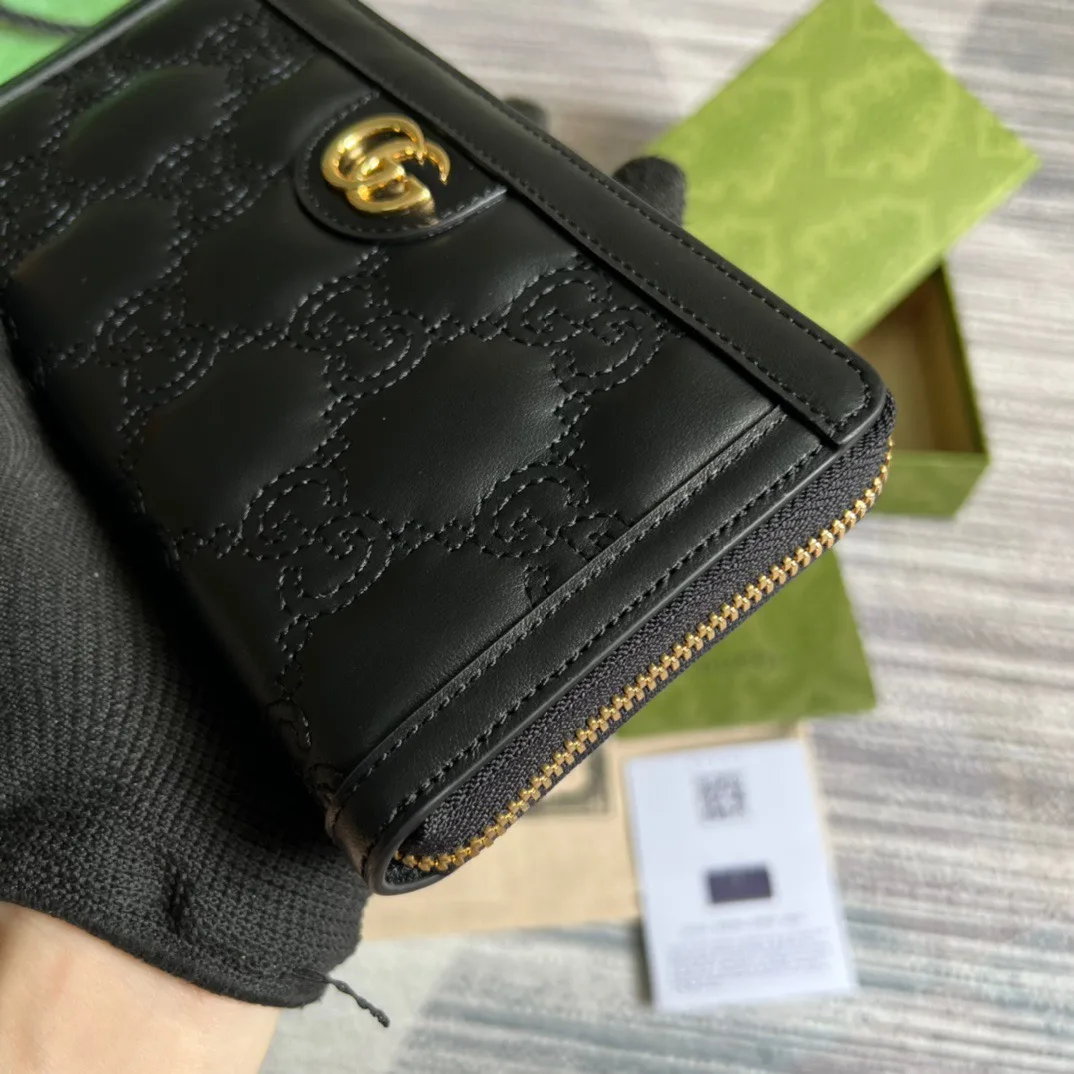 Gucci GG Matelassé Zip-Around Wallet Black UM8IG 1000 / - Image 5