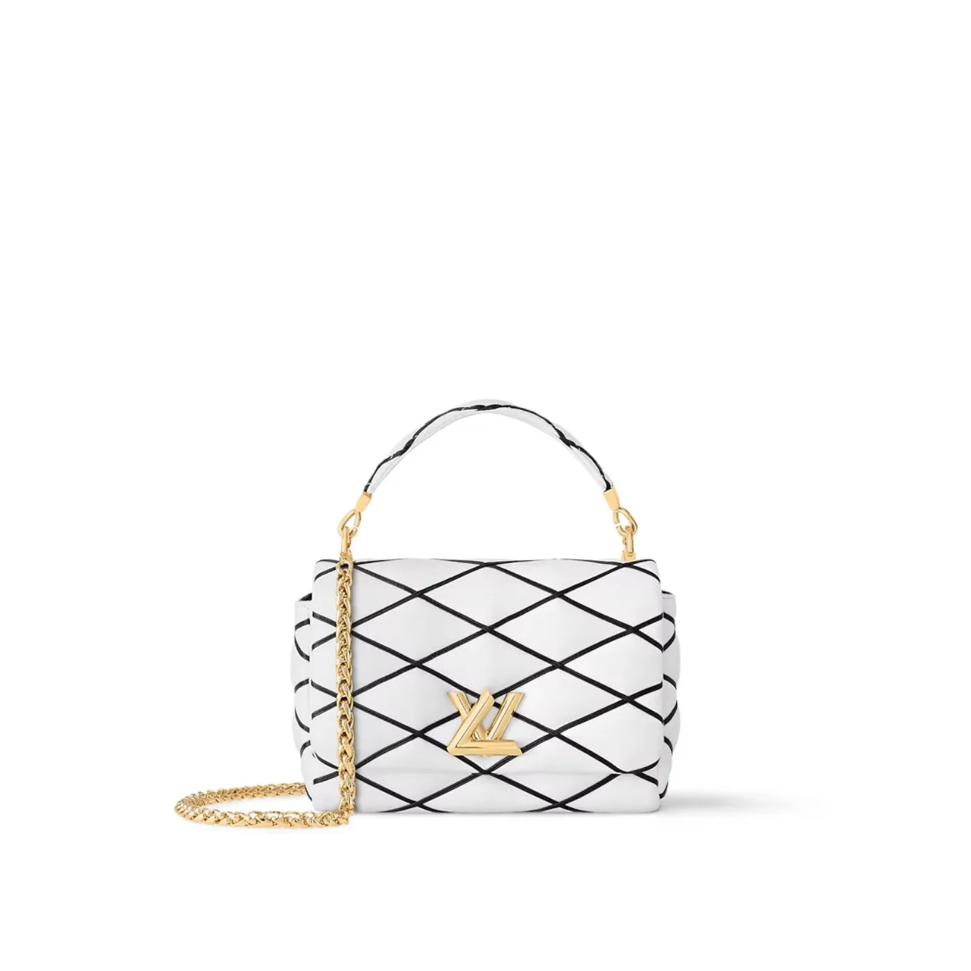 Louis Vuitton GO- White/ Black Bag - 9.1 Inches/ - Image 3