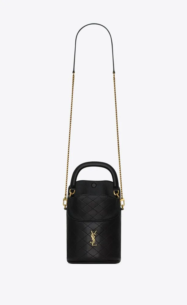 Saint Laurent Gaby Bucket Bag Black 7.5 Inches/ - Image 3