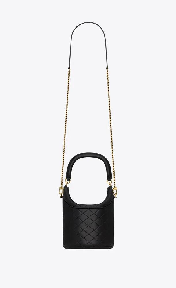 Saint Laurent Gaby Bucket Bag Black 7.5 Inches/ - Image 4