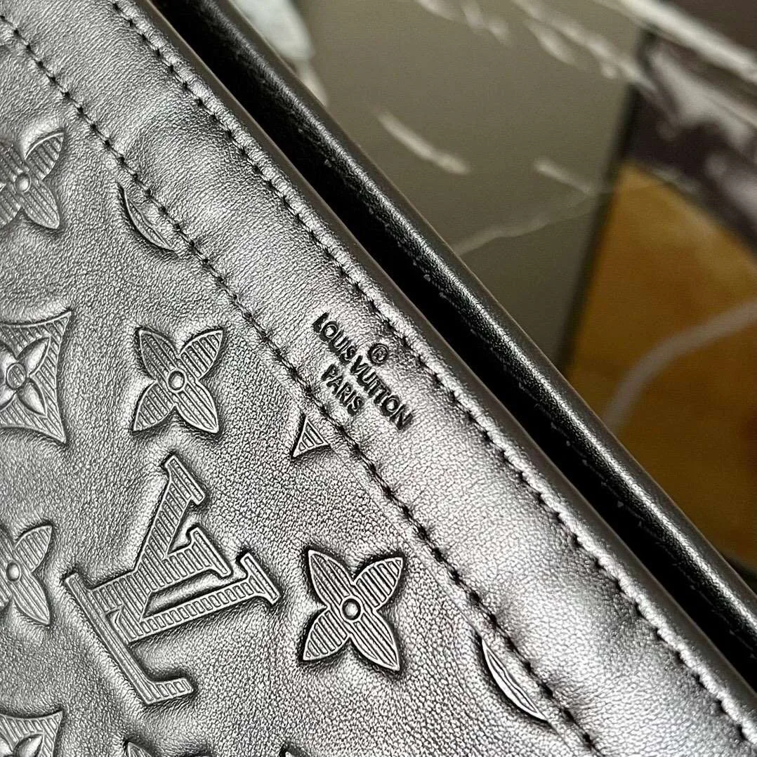 Louis Vuitton Pochette Gaston Wearable Wallet Shoulder Bag / Black Monogram Shadow Black Hardware - Image 8