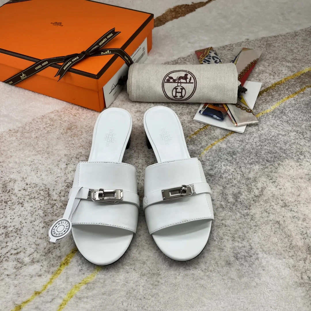 Alternative view of Hermes Gigi 50 Sandal White