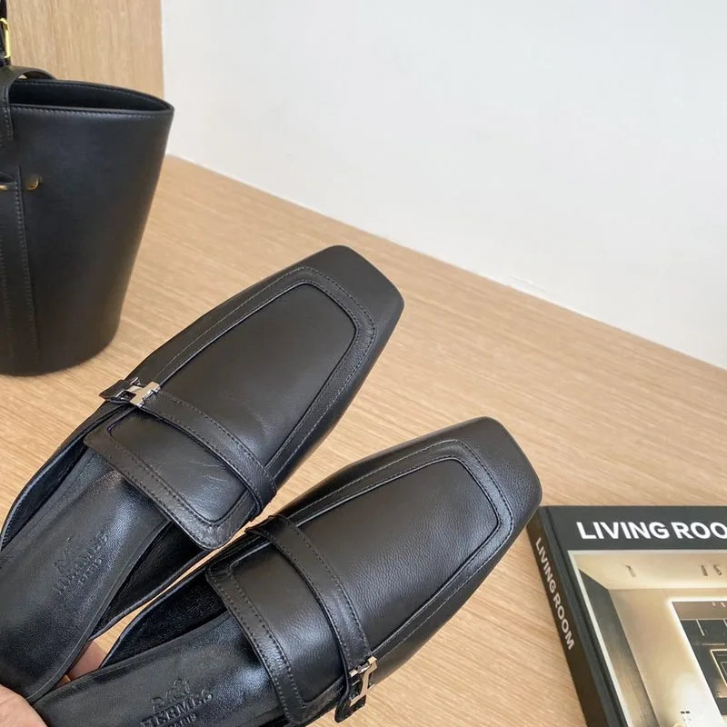 Hermes Groupie Mules Black - Image 3