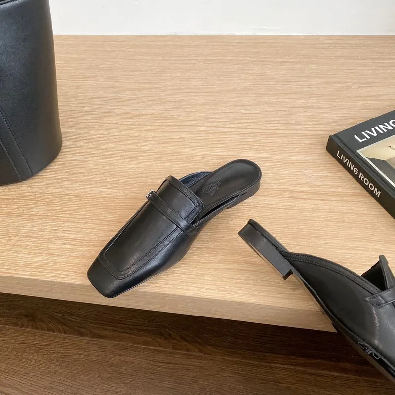 Hermes Groupie Mules Black - Image 5