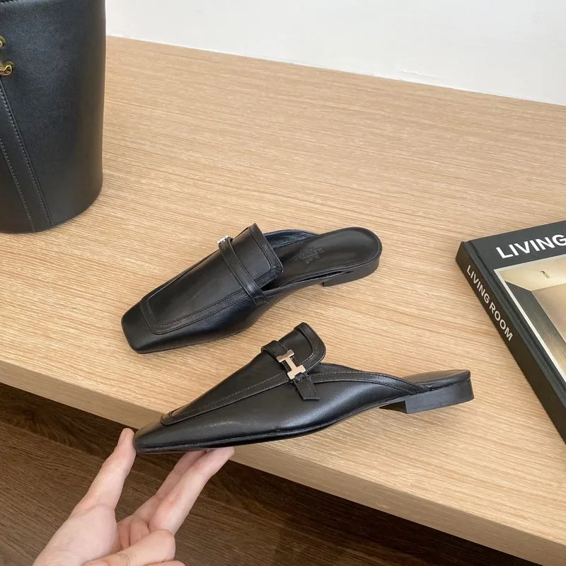 Hermes Groupie Mules Black - Image 6