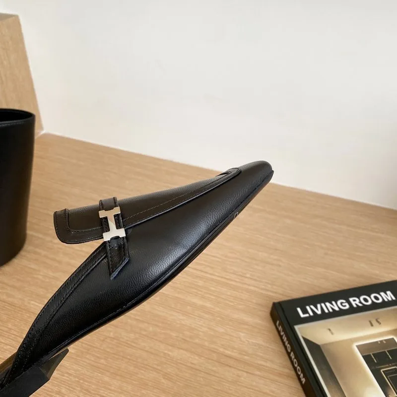 Hermes Groupie Mules Black - Image 7