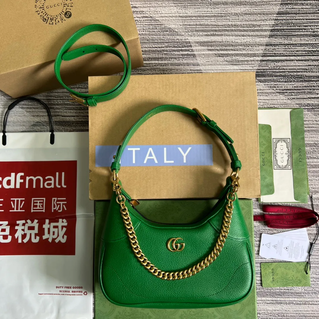 Gucci Aphrodite Small Shoulder Bag Green / - Image 3