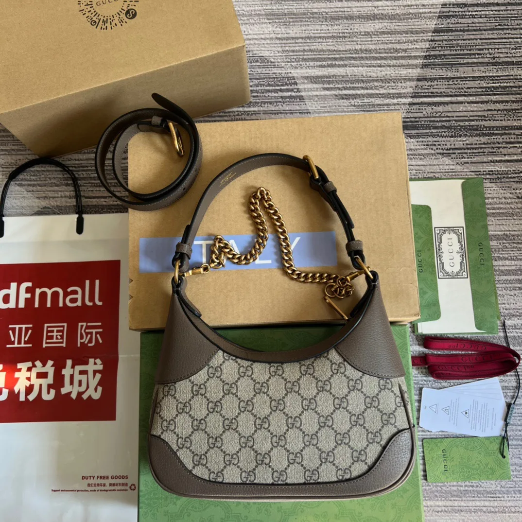 Gucci Aphrodite Small Shoulder Bag Brown / AABE9 - Image 3