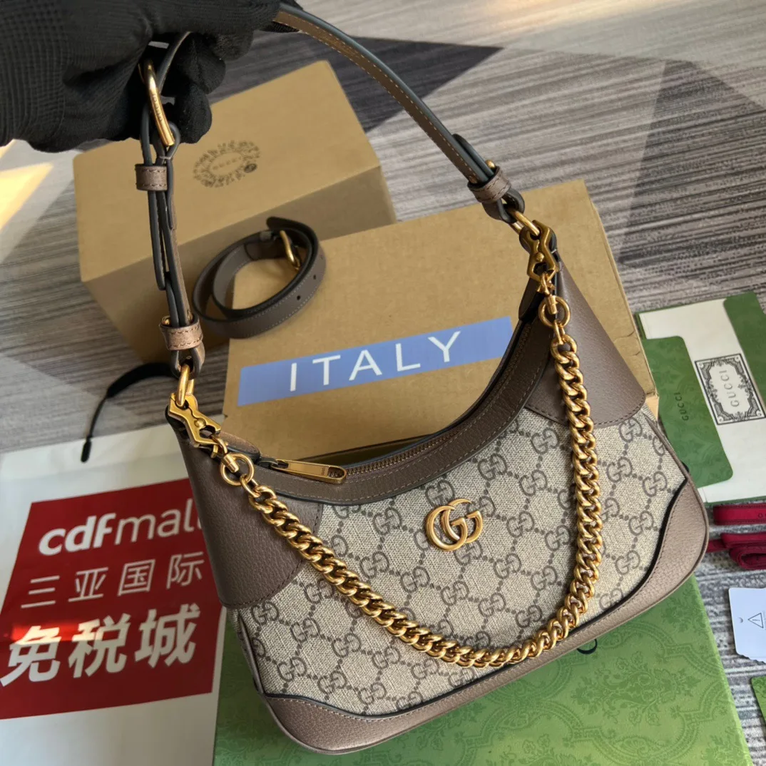 Gucci Aphrodite Small Shoulder Bag Brown / AABE9 - Image 4