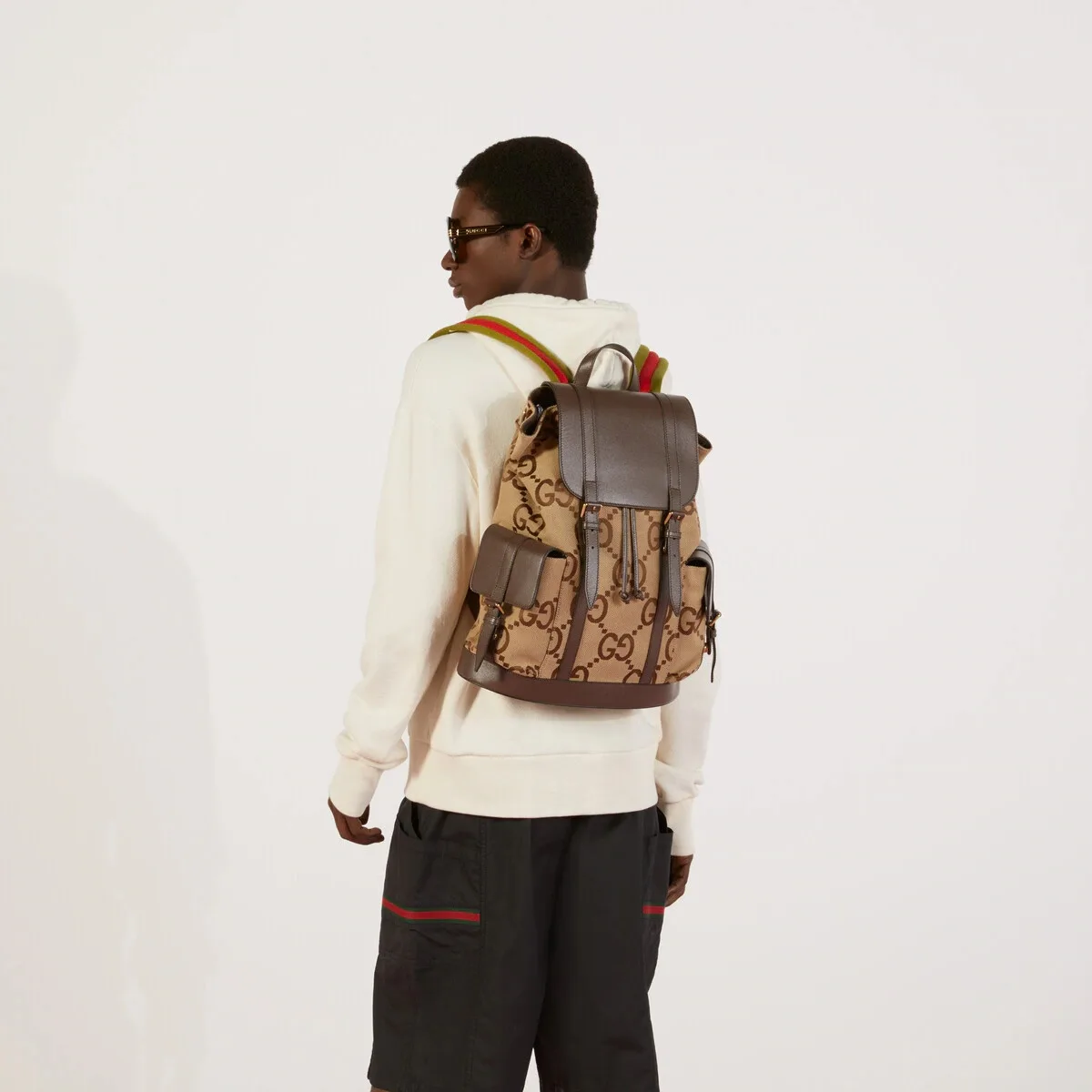 Alternative view of Gucci Backpack With Jumbo GG Camel And Ebony Jumbo GG Canvas /