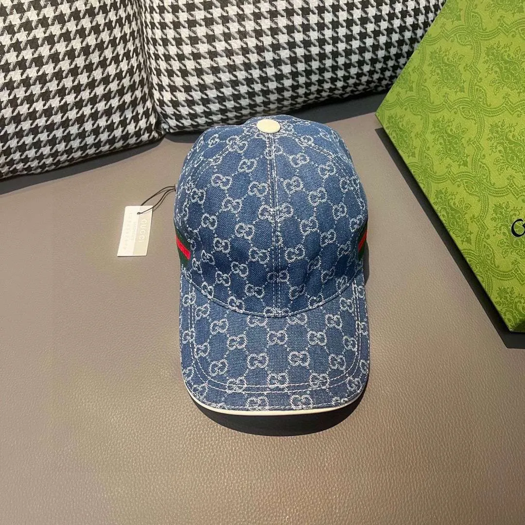 Gucci Baseball Hat Blue - Image 8