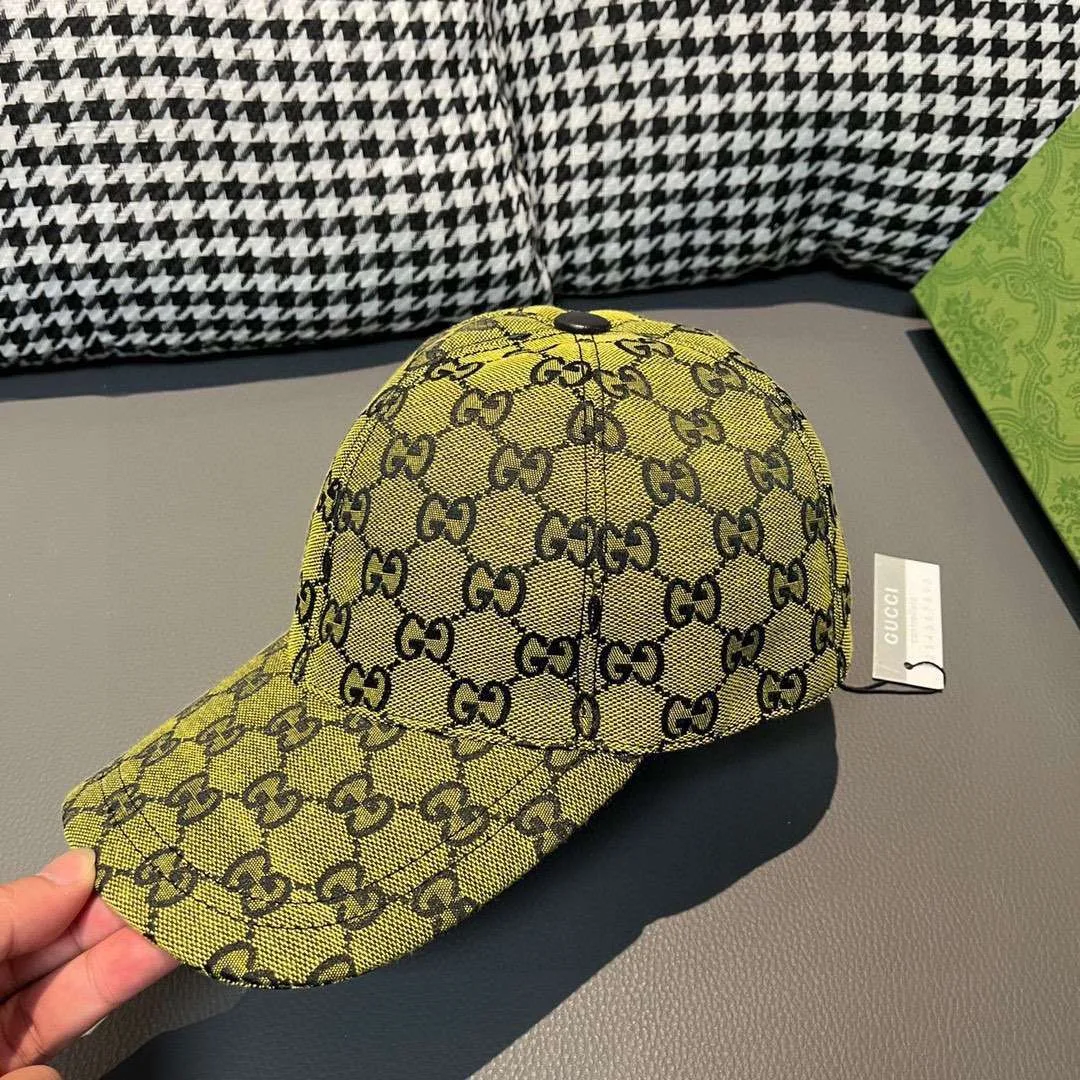 Gucci Baseball Hat Yellow - Image 8