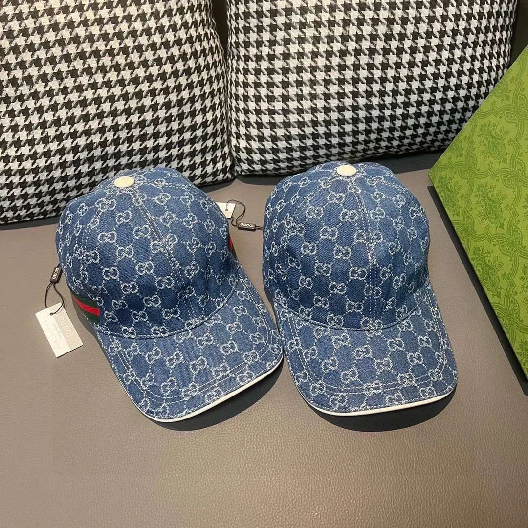 Gucci Baseball Hat Blue - Image 2