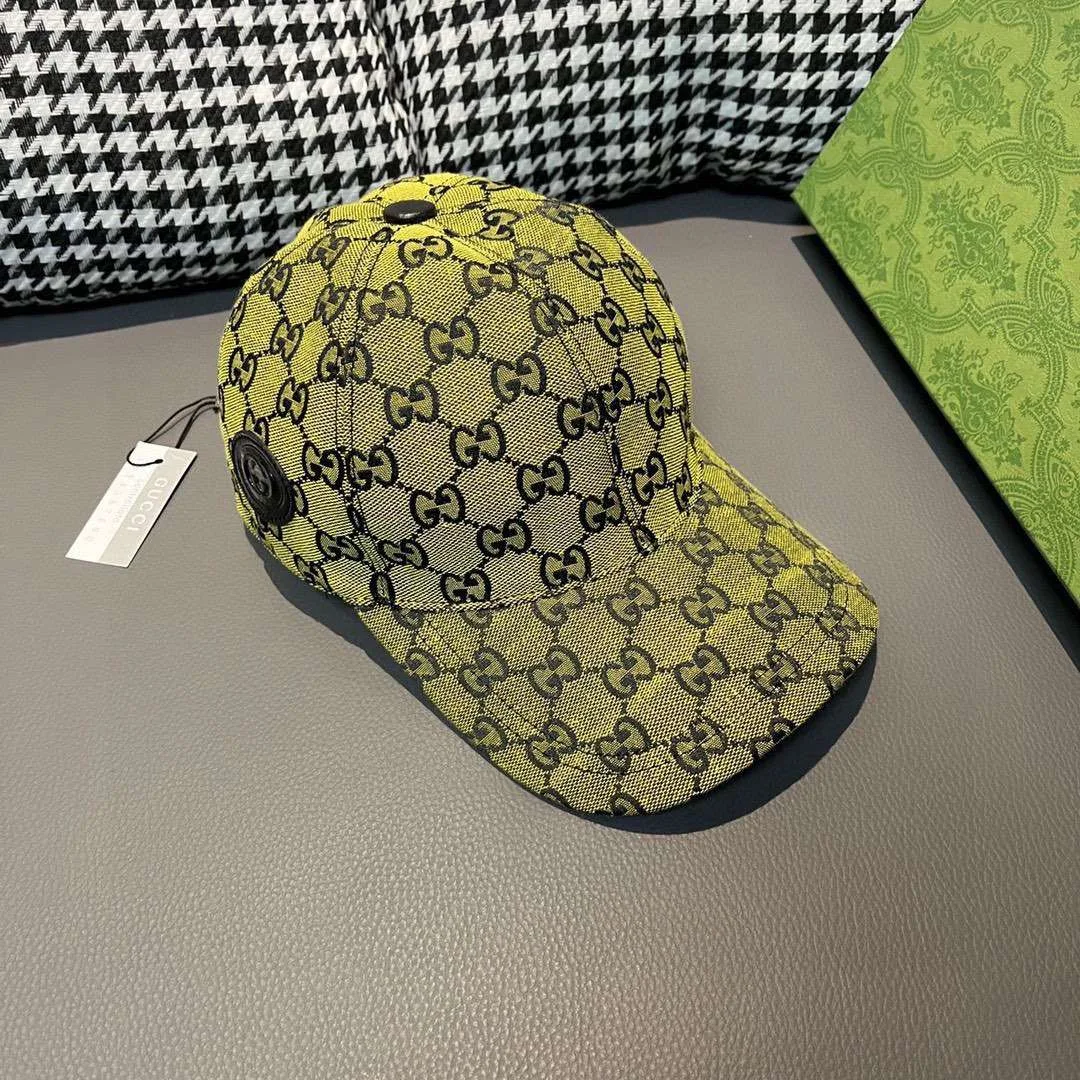 Gucci Baseball Hat Yellow - Image 7