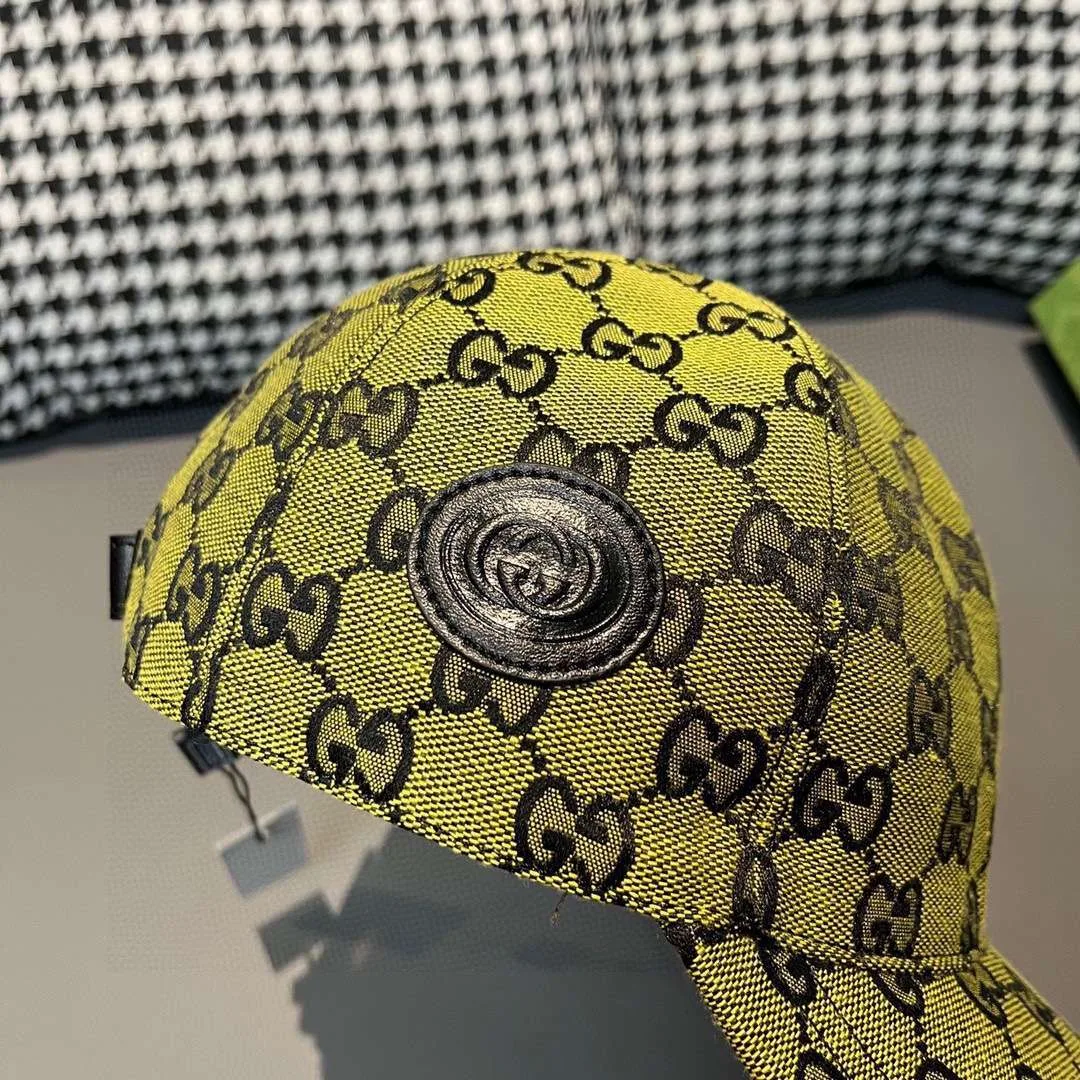 Gucci Baseball Hat Yellow - Image 6