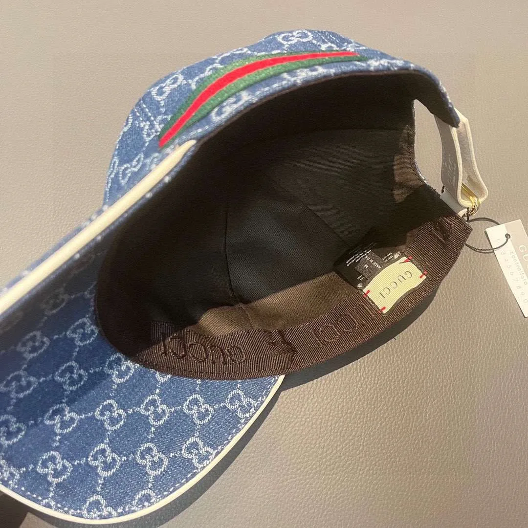 Gucci Baseball Hat Blue - Image 6