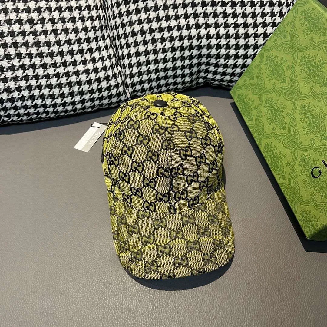 Gucci Baseball Hat Yellow - Image 4