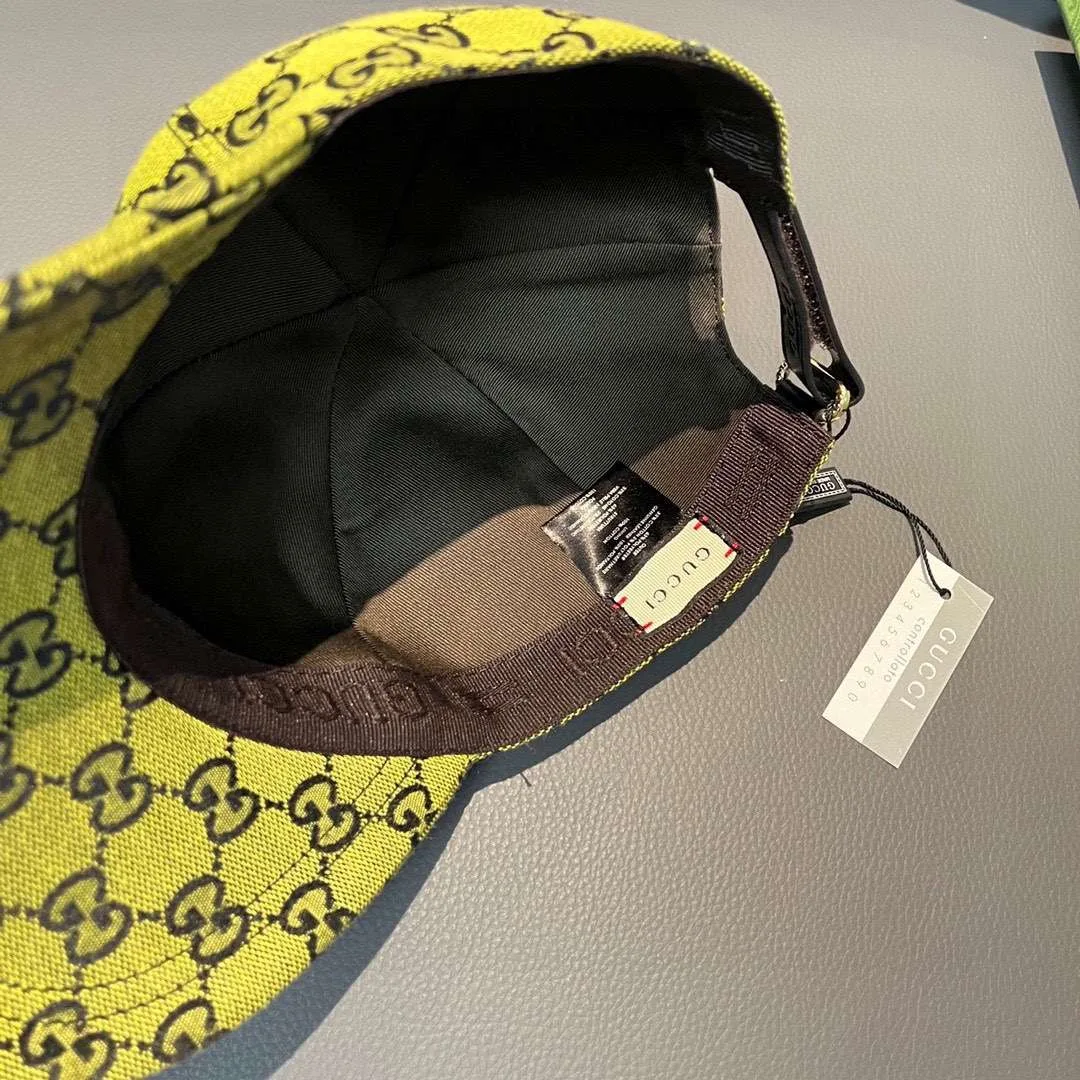 Gucci Baseball Hat Yellow - Image 3