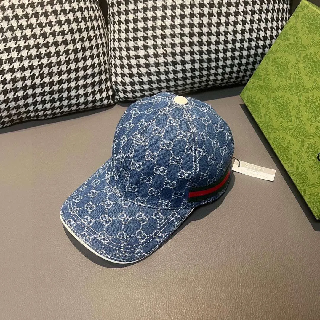Gucci Baseball Hat Blue - Image 4