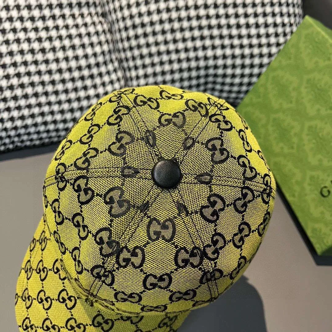 Gucci Baseball Hat Yellow - Image 2