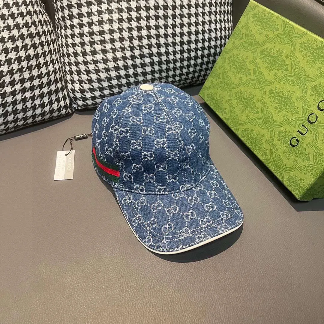 Gucci Baseball Hat Blue - Image 3