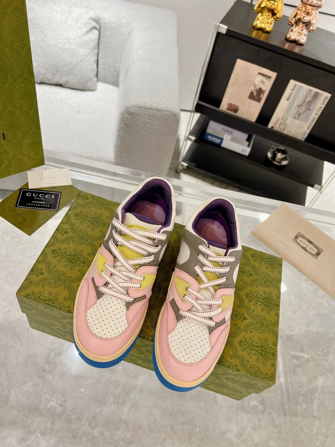 Alternative view of Gucci Basket Sneaker Pink
