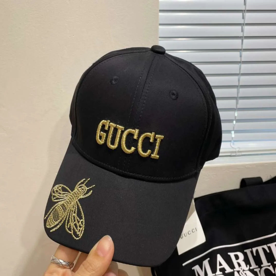Gucci Bee Baseball Hat Black - Image 4