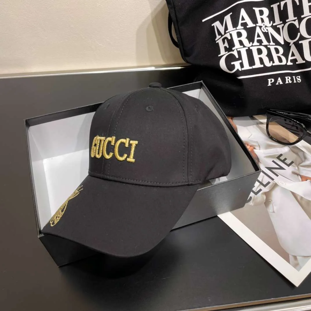 Gucci Bee Baseball Hat Black - Image 3