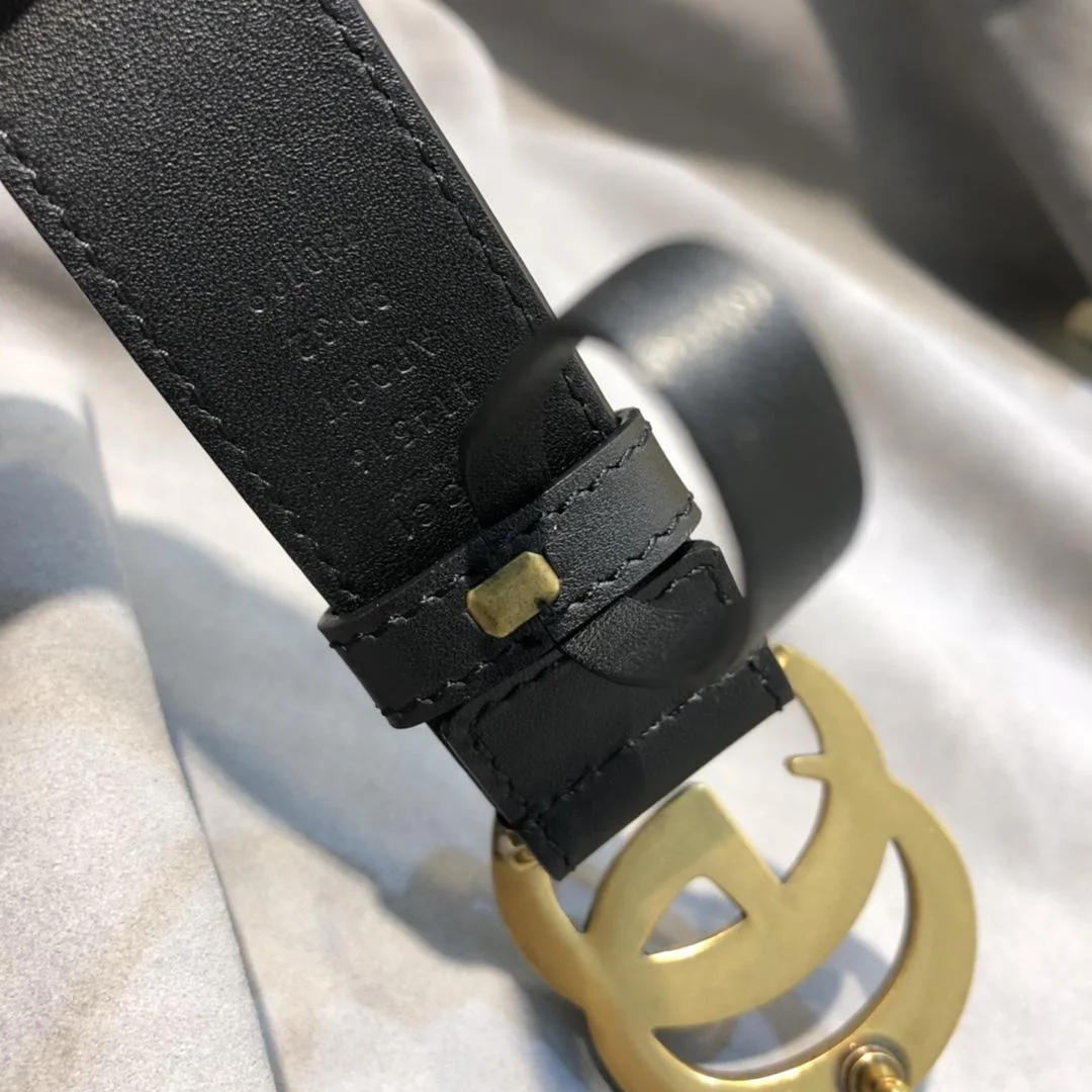 Gucci Belt With Double G Buckle Black / - Image 7