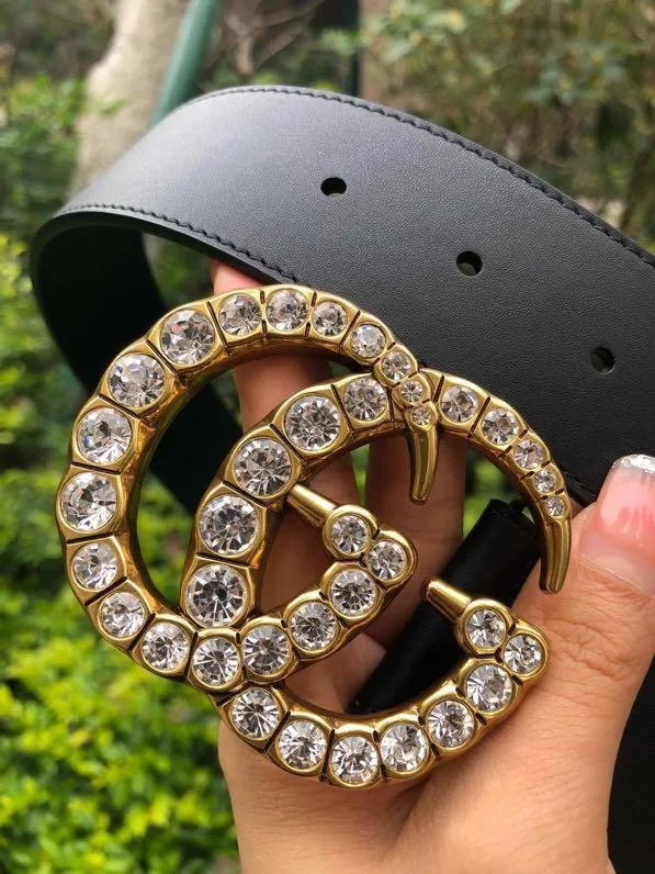 Gucci Belt With Double G Crystals Buckle Black - Image 4