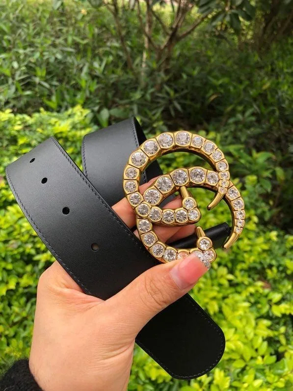 Gucci Belt With Double G Crystals Buckle Black - Image 5