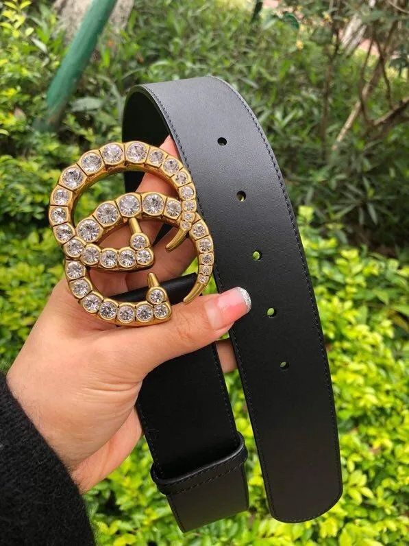 Gucci Belt With Double G Crystals Buckle Black - Image 7