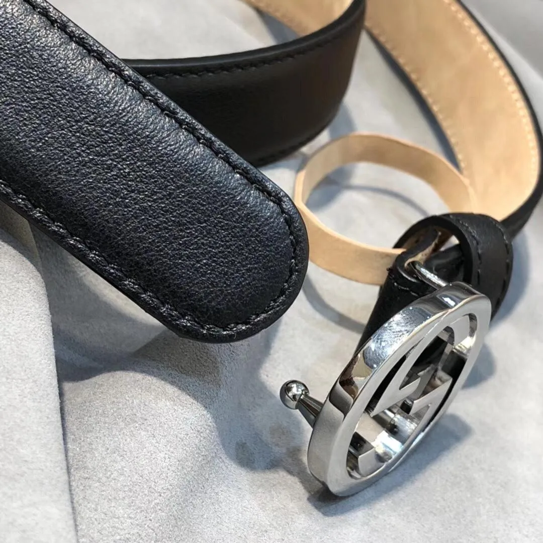 Gucci Belt With Interlocking G Buckle White GG, Women Belt ? - Image 6