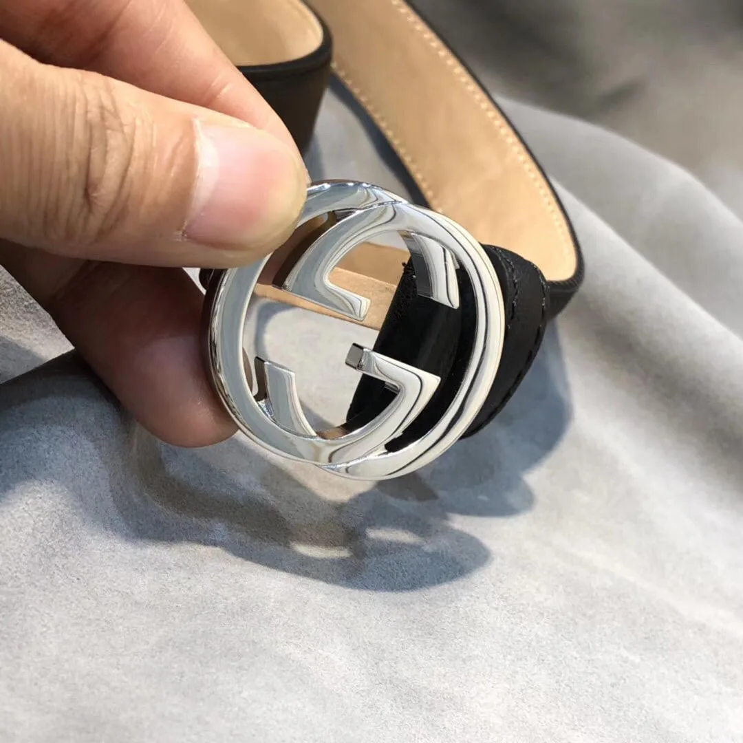 Gucci Belt With Interlocking G Buckle White GG, Women Belt ? - Image 3